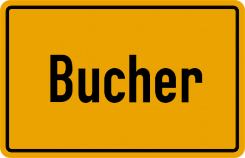 Ortsschild Bucher