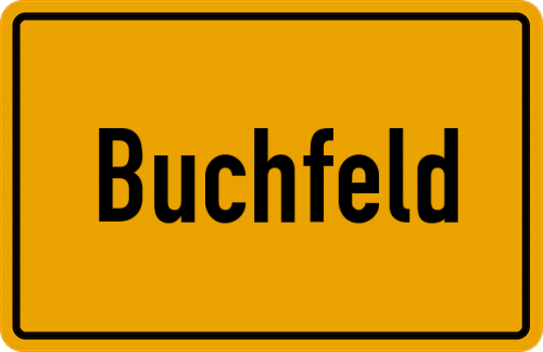 Ortsschild Buchfeld