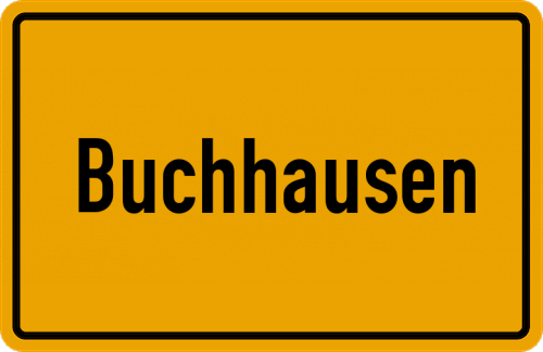 Ortsschild Buchhausen, Oberpfalz