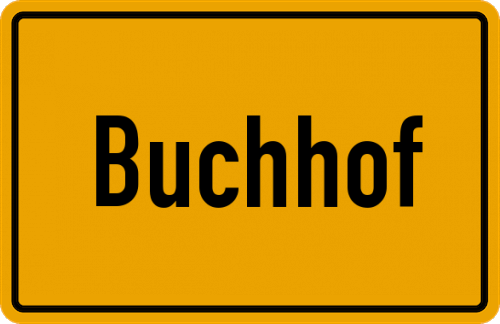 Ortsschild Buchhof, Kreis Starnberg
