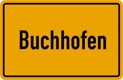 Ortsschild Buchhofen, Kreis Kelheim, Niederbayern