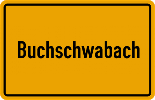 Ortsschild Buchschwabach