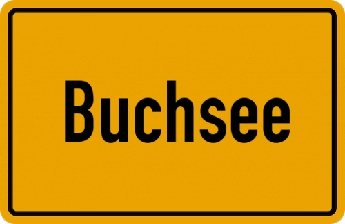 Ortsschild Buchsee