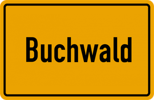 Ortsschild Buchwald