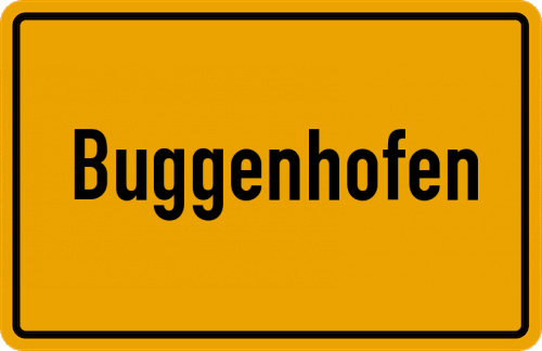 Ortsschild Buggenhofen, Schwaben