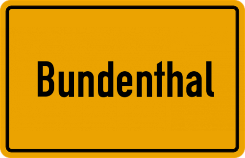 Ortsschild Bundenthal