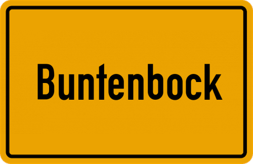 Ortsschild Buntenbock