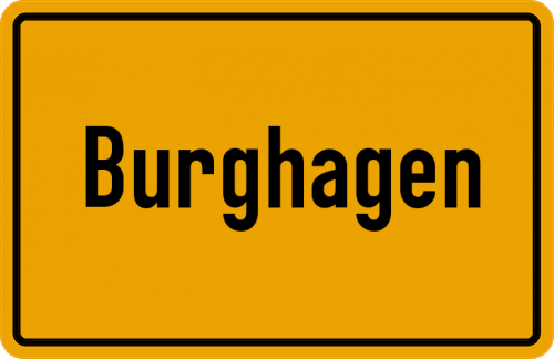 Ortsschild Burghagen