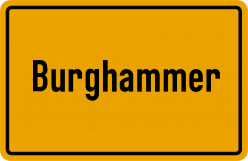 Ortsschild Burghammer