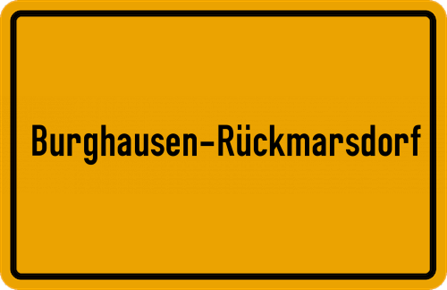 Ortsschild Burghausen-Rückmarsdorf