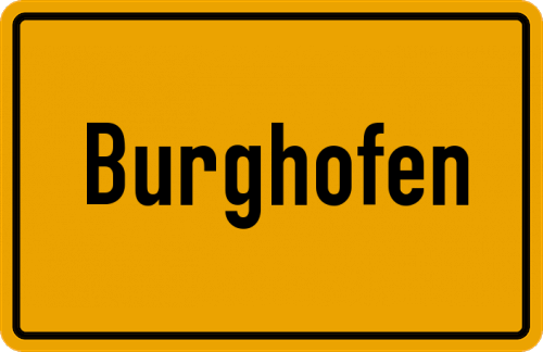 Ortsschild Burghofen