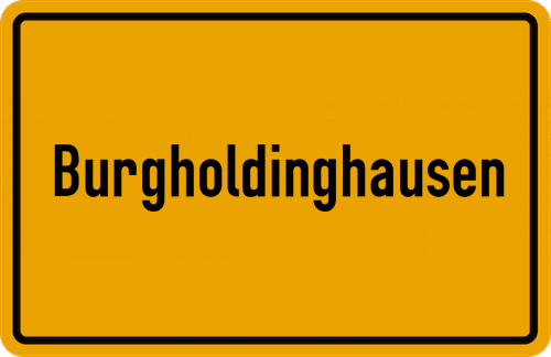 Ortsschild Burgholdinghausen, Westfalen