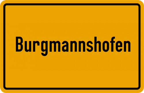 Ortsschild Burgmannshofen