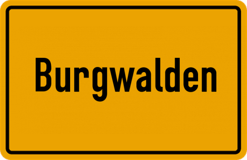 Ortsschild Burgwalden