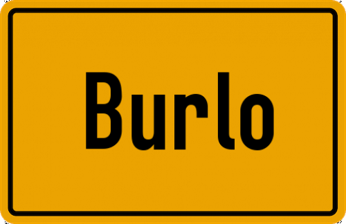 Ortsschild Burlo, Kreis Borken, Westfalen