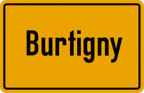Ortsschild Burtigny