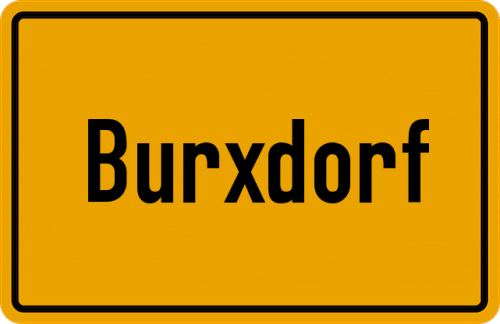 Ortsschild Burxdorf