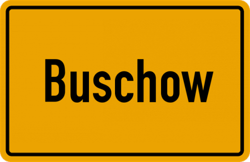Ortsschild Buschow