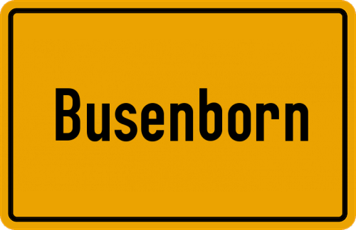 Ortsschild Busenborn