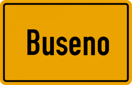 Ortsschild Buseno
