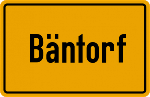 Ortsschild Bäntorf