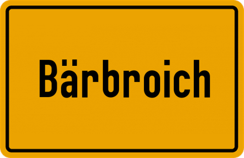 Ortsschild Bärbroich