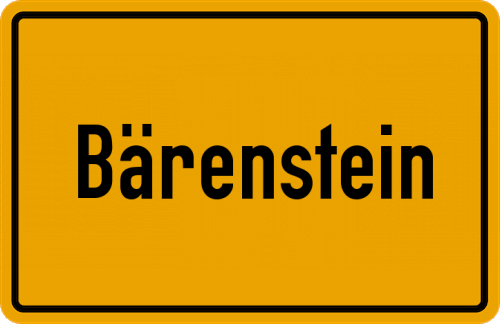 Ortsschild Bärenstein