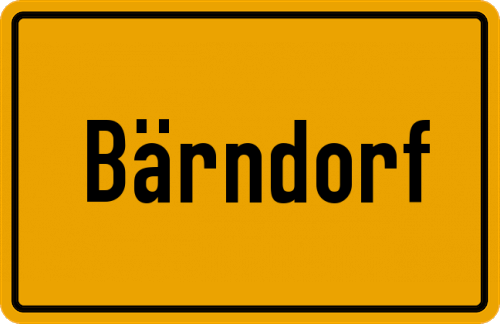 Ortsschild Bärndorf