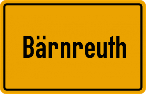 Ortsschild Bärnreuth