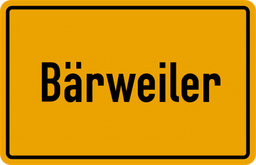 Ortsschild Bärweiler