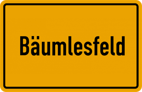 Ortsschild Bäumlesfeld