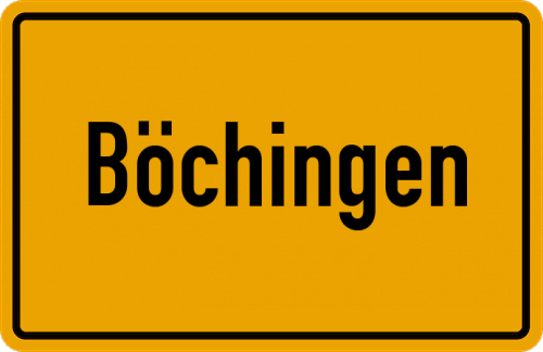 Ortsschild Böchingen
