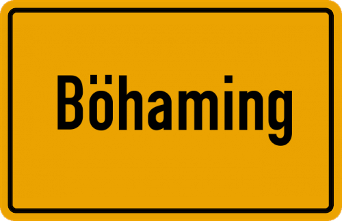Ortsschild Böhaming