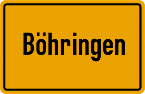 Ortsschild Böhringen