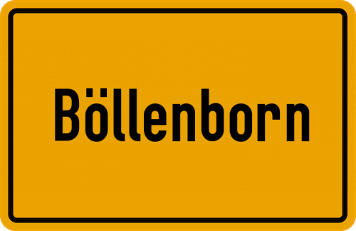 Ortsschild Böllenborn
