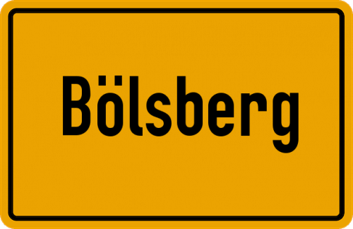 Ortsschild Bölsberg