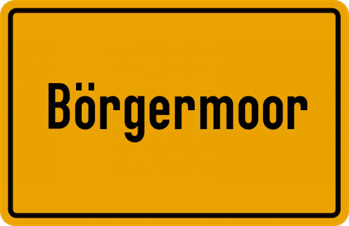 Ortsschild Börgermoor