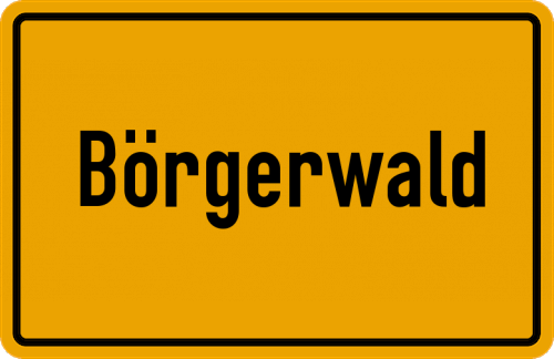 Ortsschild Börgerwald