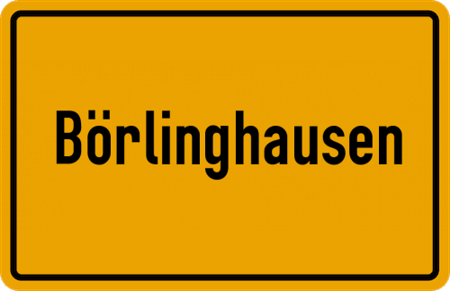 Ortsschild Börlinghausen