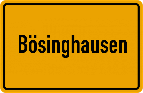 Ortsschild Bösinghausen