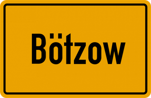 Ortsschild Bötzow