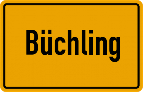 Ortsschild Büchling, Niederbayern