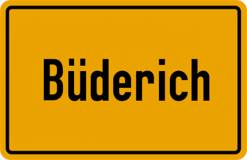 Ortsschild Büderich, Westfalen
