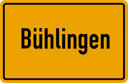 Ortsschild Bühlingen, Wied