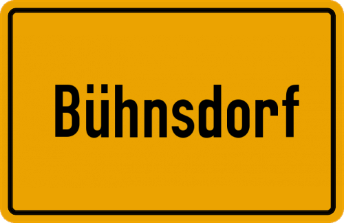 Ortsschild Bühnsdorf
