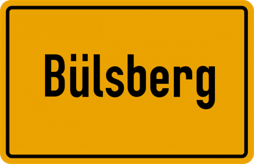 Ortsschild Bülsberg, Rheinland