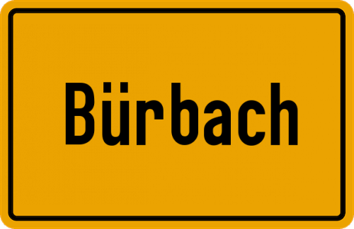 Ortsschild Bürbach