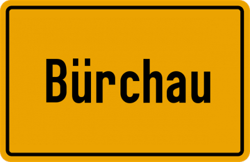 Ortsschild Bürchau