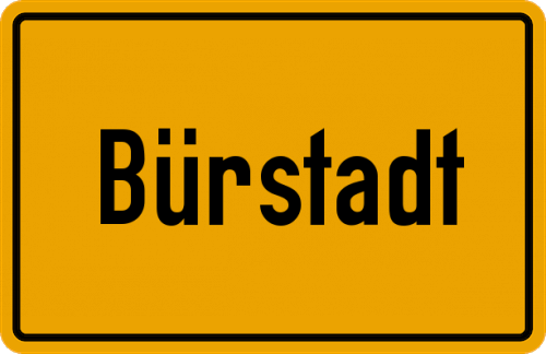 Ortsschild Bürstadt