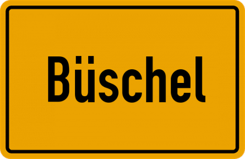 Ortsschild Büschel